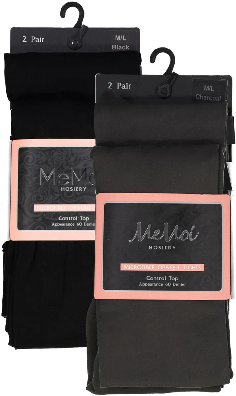 Memoi Womens Microfiber Opaque Control Top Tights - Mo-646