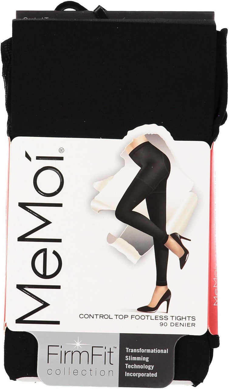 Memoi Womens 90 Denier Control Top Footless Tights MO - 893
