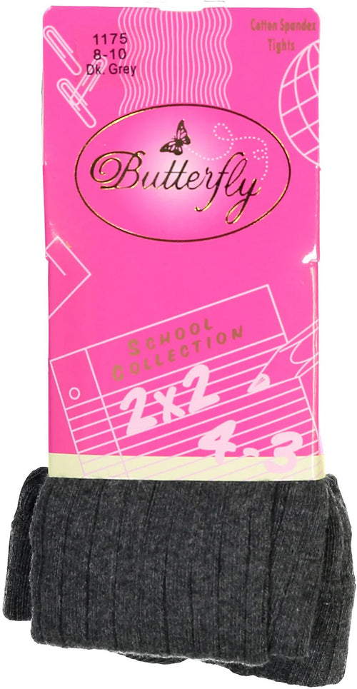 Butterfly Infant Ribbed Cotton Knit Tights - 1175