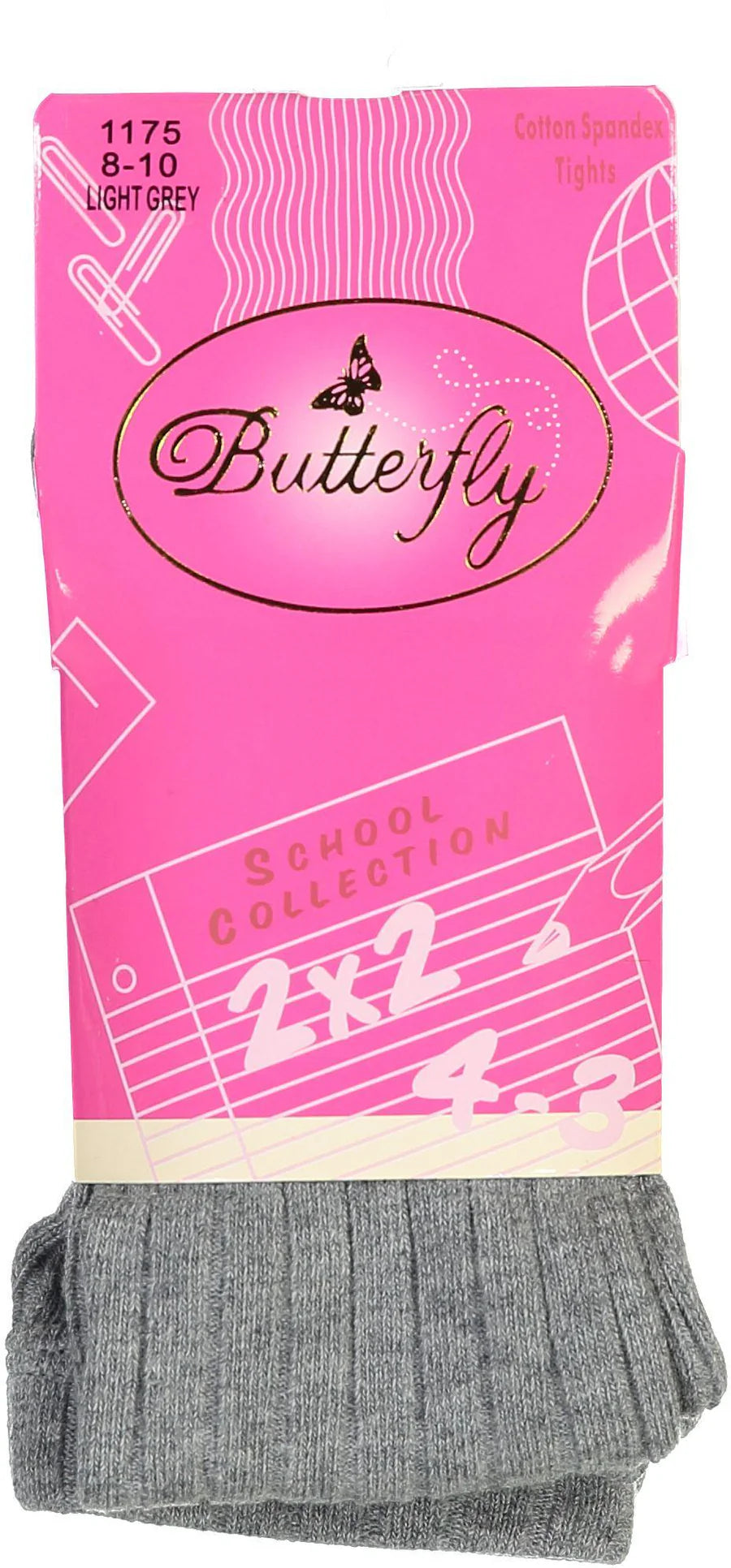 Butterfly Infant Ribbed Cotton Knit Tights - 1175