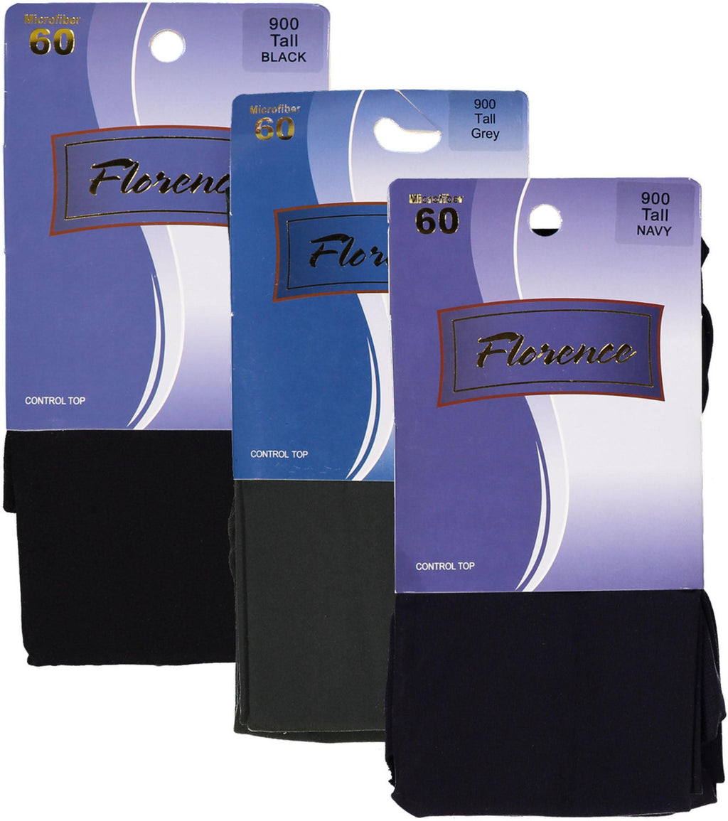 Florence Microfiber Opaque 60 Denier Control Top Tights - 900