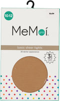Memoi Girls 3 Pair Pack Basic Sheer 30 Denier Tights - Mk-3033