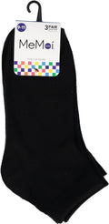 Memoi Unisex Cotton Blend Mid-Cut Socks 3-Pack MK-556