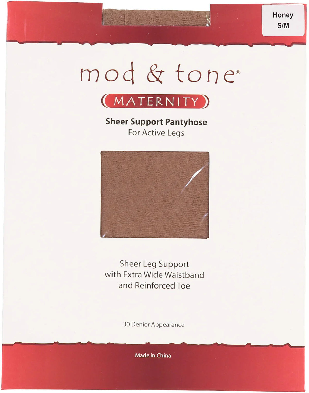 Mod & Tone Womens 30 Denier Maternity Pantyhose - 320