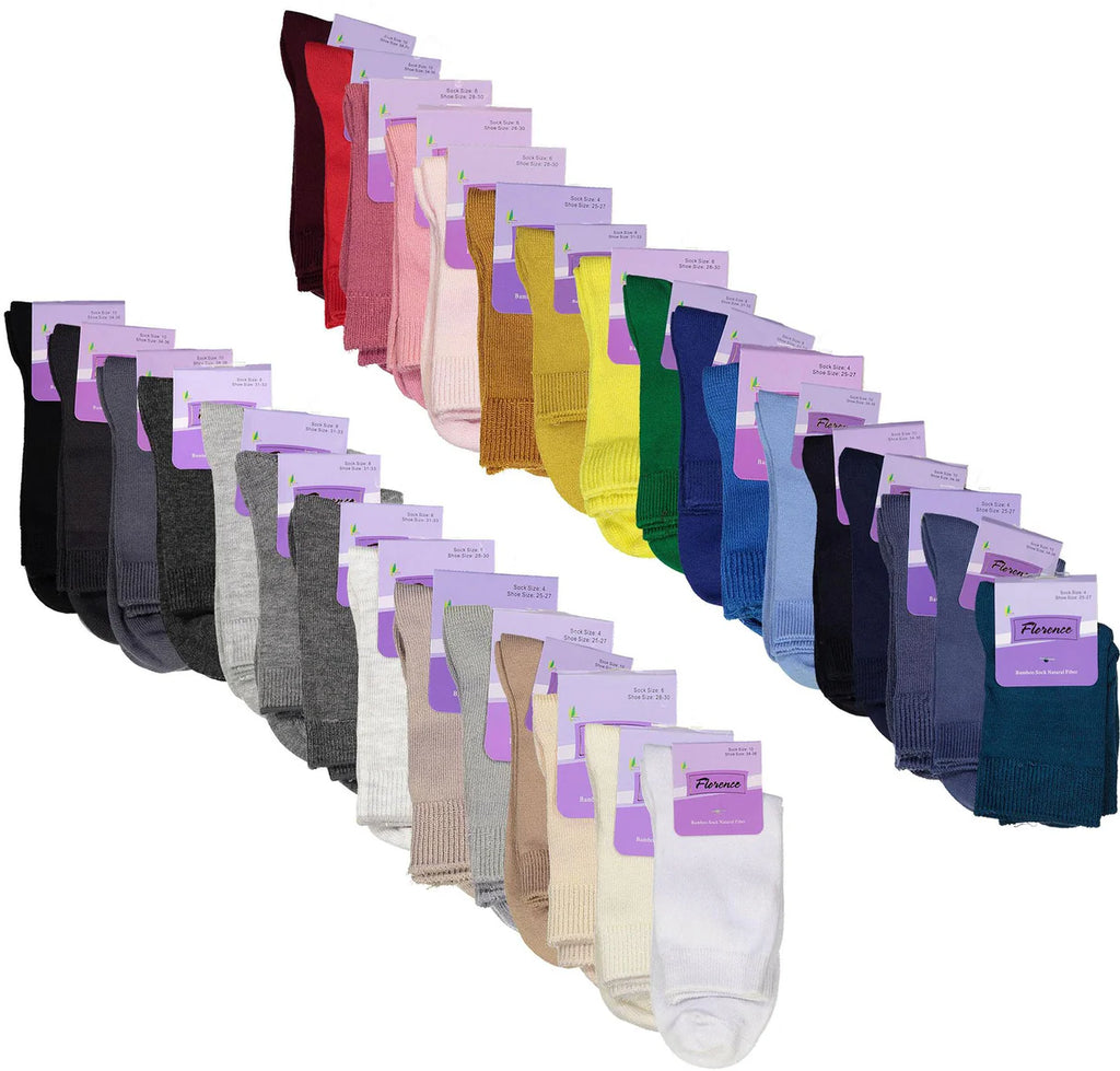 Florence Bamboo Cotton Crew Sock Style -179
