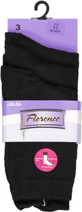 Florence Bamboo Flat Knit Dress Socks 3 Pack - 172
