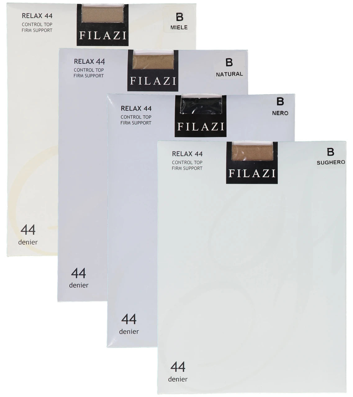 Filazi Womens Relax 44 Denier Control Top Firm Support Pantyhose - MOD 5867