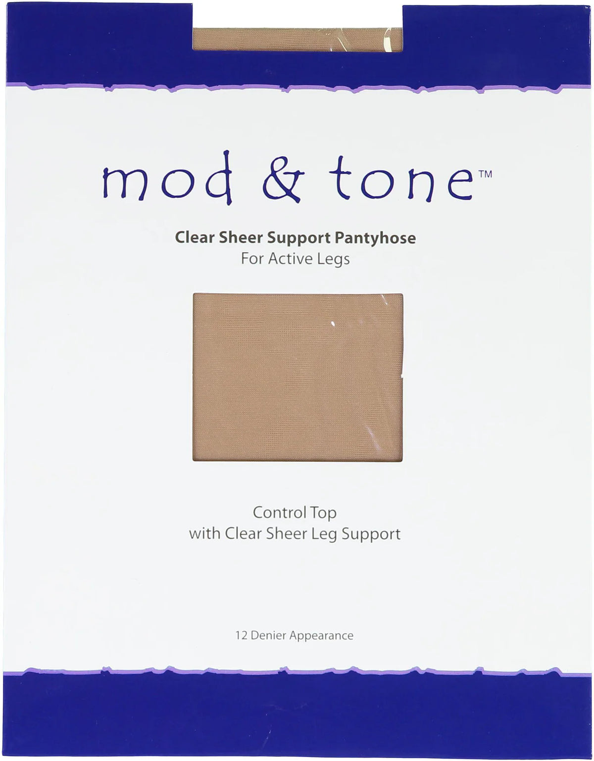 Mod & Tone Womens Clear Sheer Support Pantyhose 12 Denier - 1220
