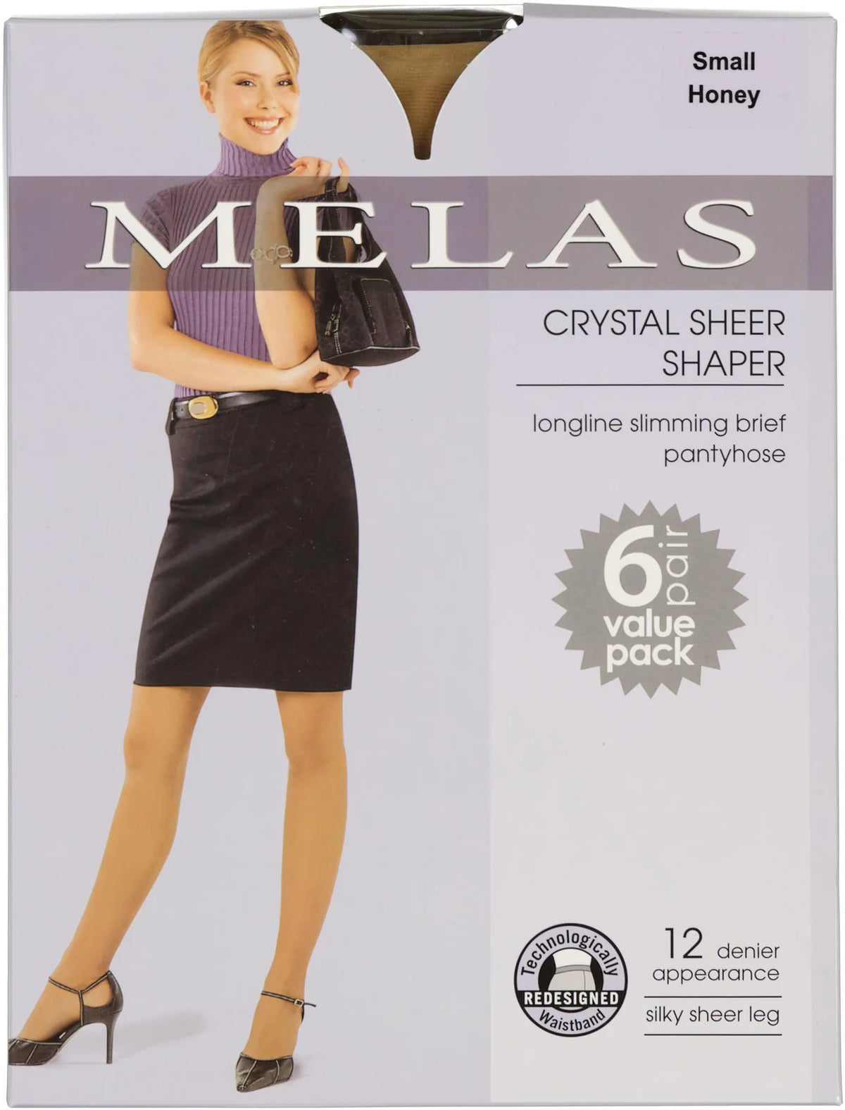 Melas Sheer Shaper 12 Den 6 Pack - As-6116