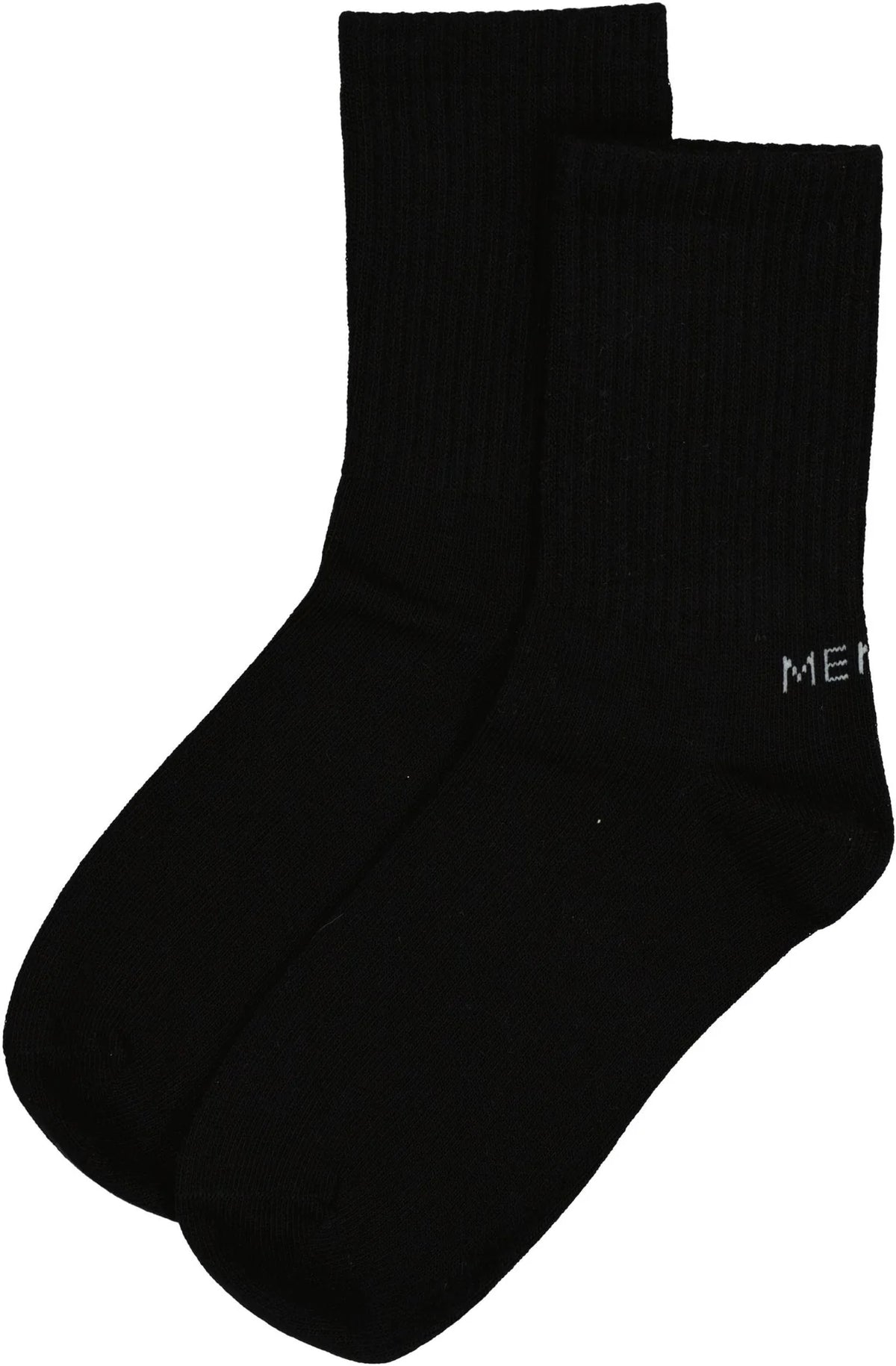 Memoi 2 Pair Pack Thin Ribbed Crew Socks MO - 612