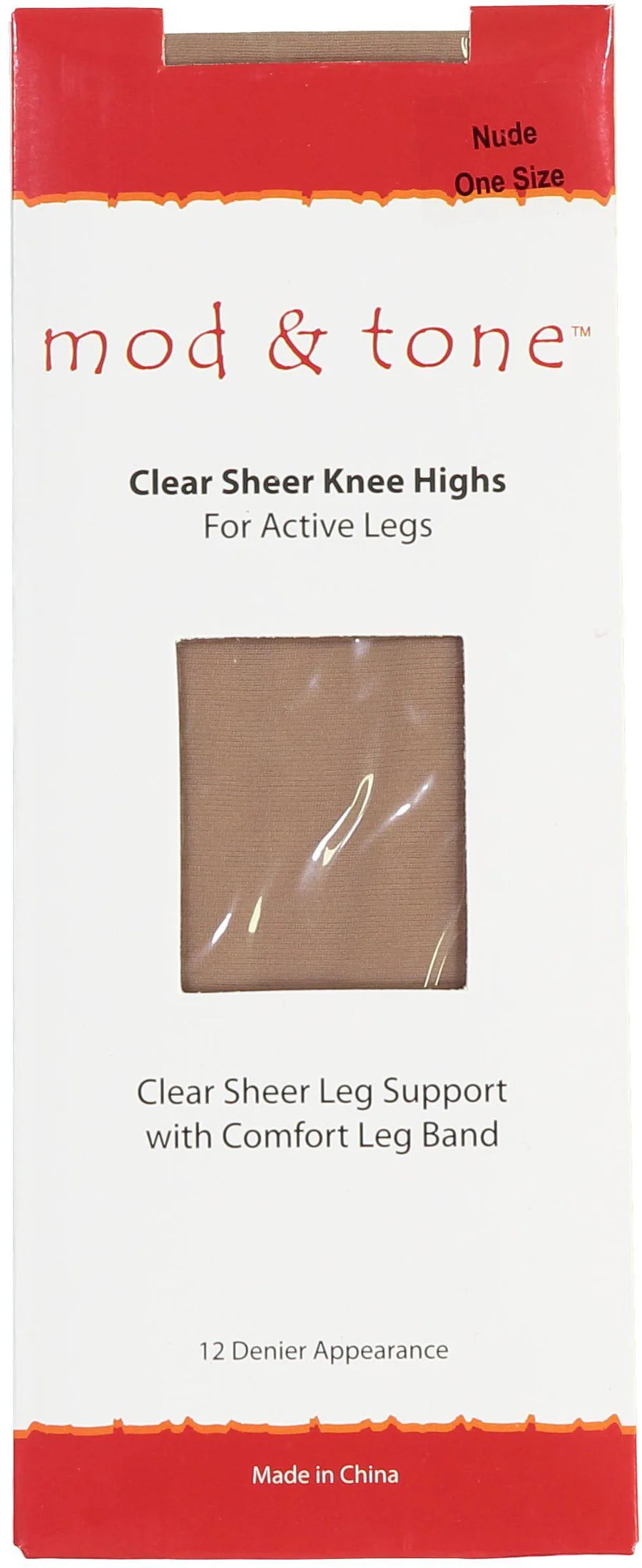 Mod & Tone Womens Clear Sheer Knee Highs 2 PR Pack - 1520
