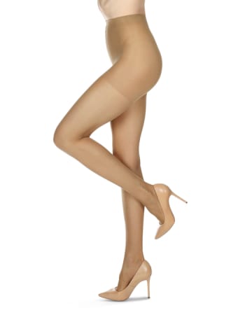 Melas Womens 12 Denier Soft Sheen Crystal Sheer Control Top Pantyhose - As-609