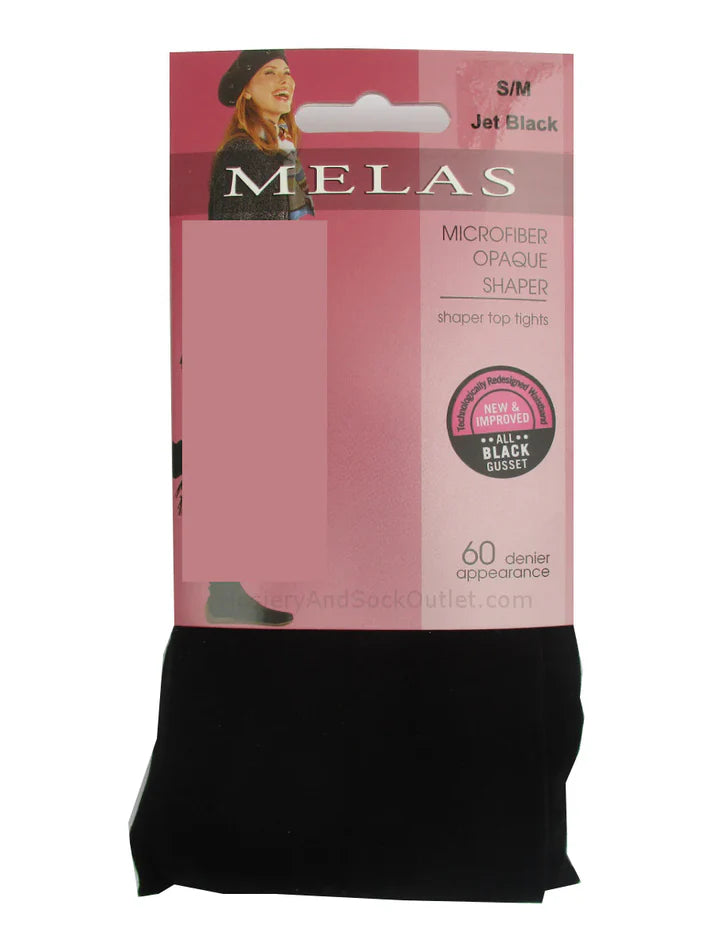 Melas Womens Opaque 60 Denier Microfiber Shaper Control Top Tights - At-713