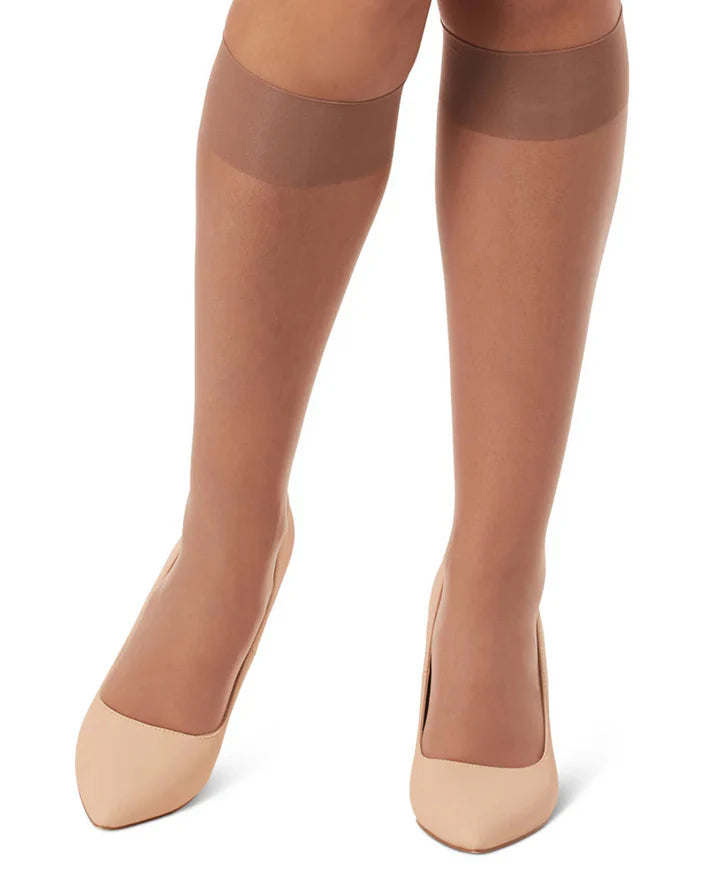 Melas Womens Matte Micro Sheer Knee Highs - As-317