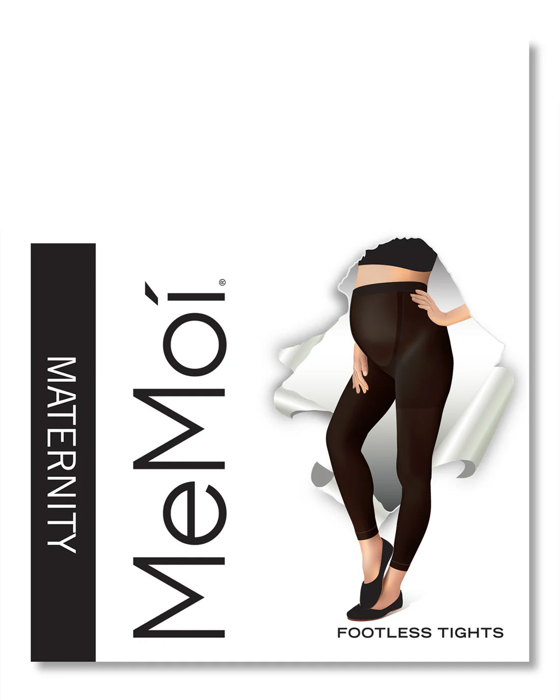 Memoi Maternity Completely Opaque Footless Tights MA - 343