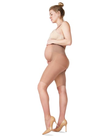 Memoi Maternity Half & Half Silky Sheer Pantyhose MA - 813