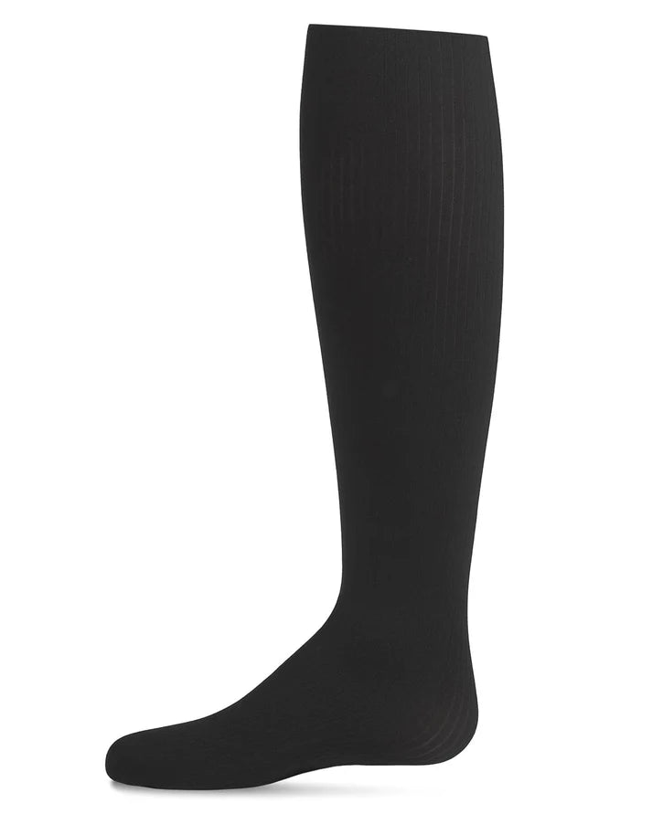Memoi Girls' Opaque Fine Ribbed Nylon Tights MK - 214