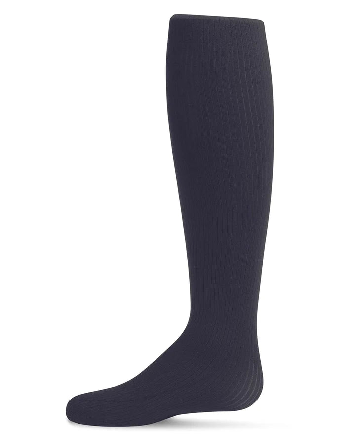 Memoi Girls' Opaque Fine Ribbed Nylon Tights MK - 214