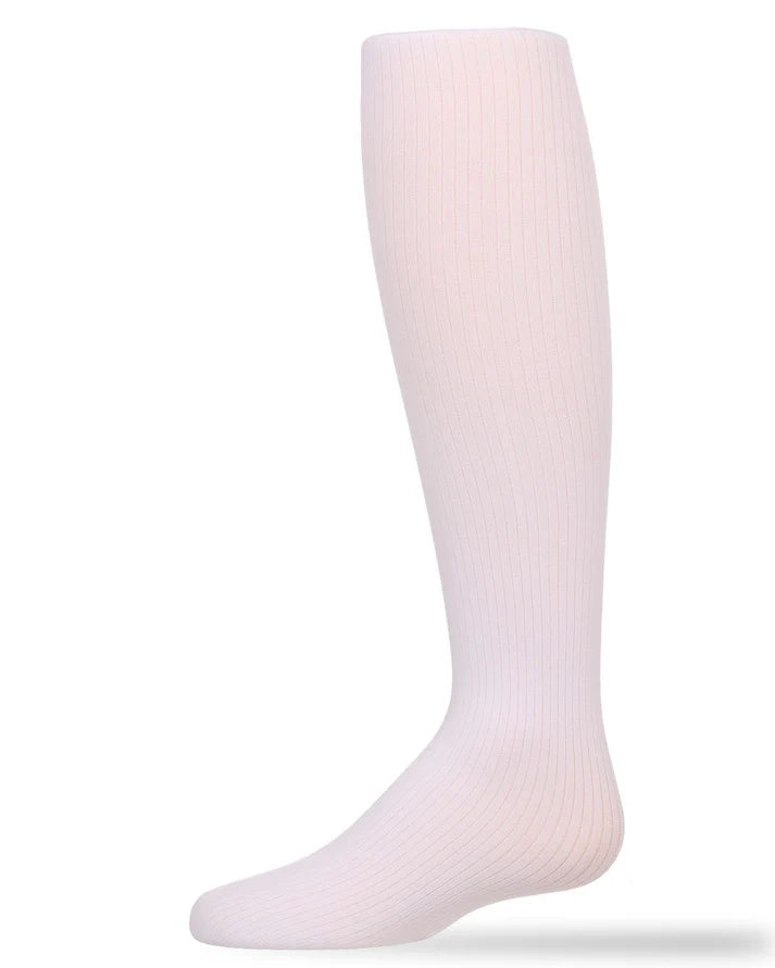Memoi Girls' Opaque Fine Ribbed Nylon Tights MK - 214