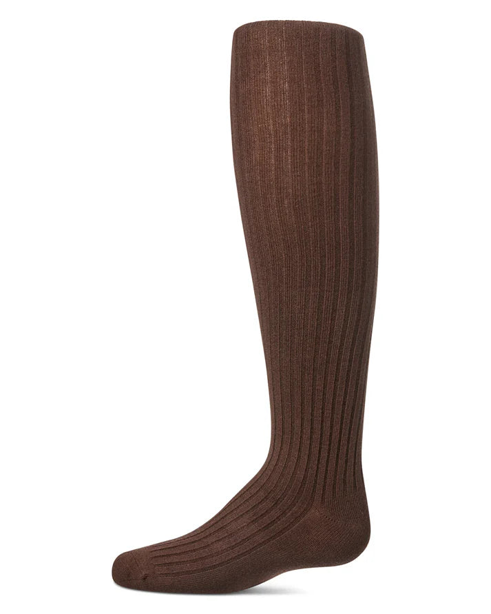 Memoi Girls Ribbed Cotton Blend Sweater Tights - Mk-302