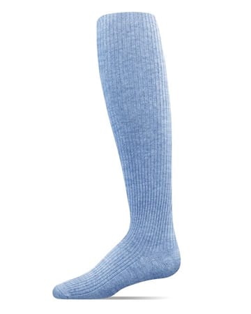 Memoi Thin Ribbed Cotton Tights MK - 315