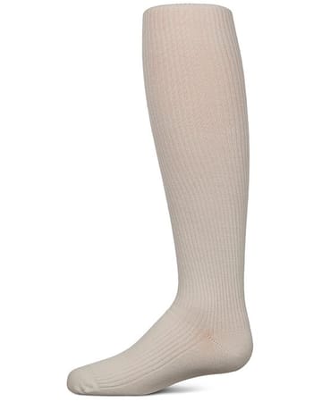 Memoi Thin Ribbed Cotton Tights MK - 315