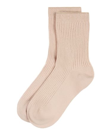 Memoi Thin Ribbed Crew Sock MK - 5204