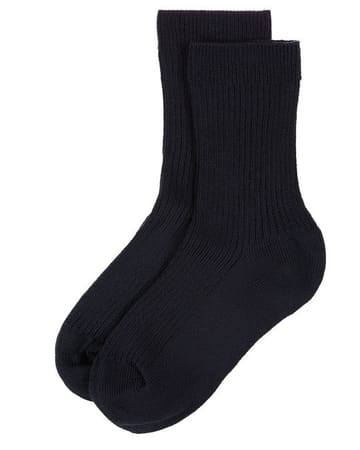 Memoi Thin Ribbed Crew Sock MK - 5204