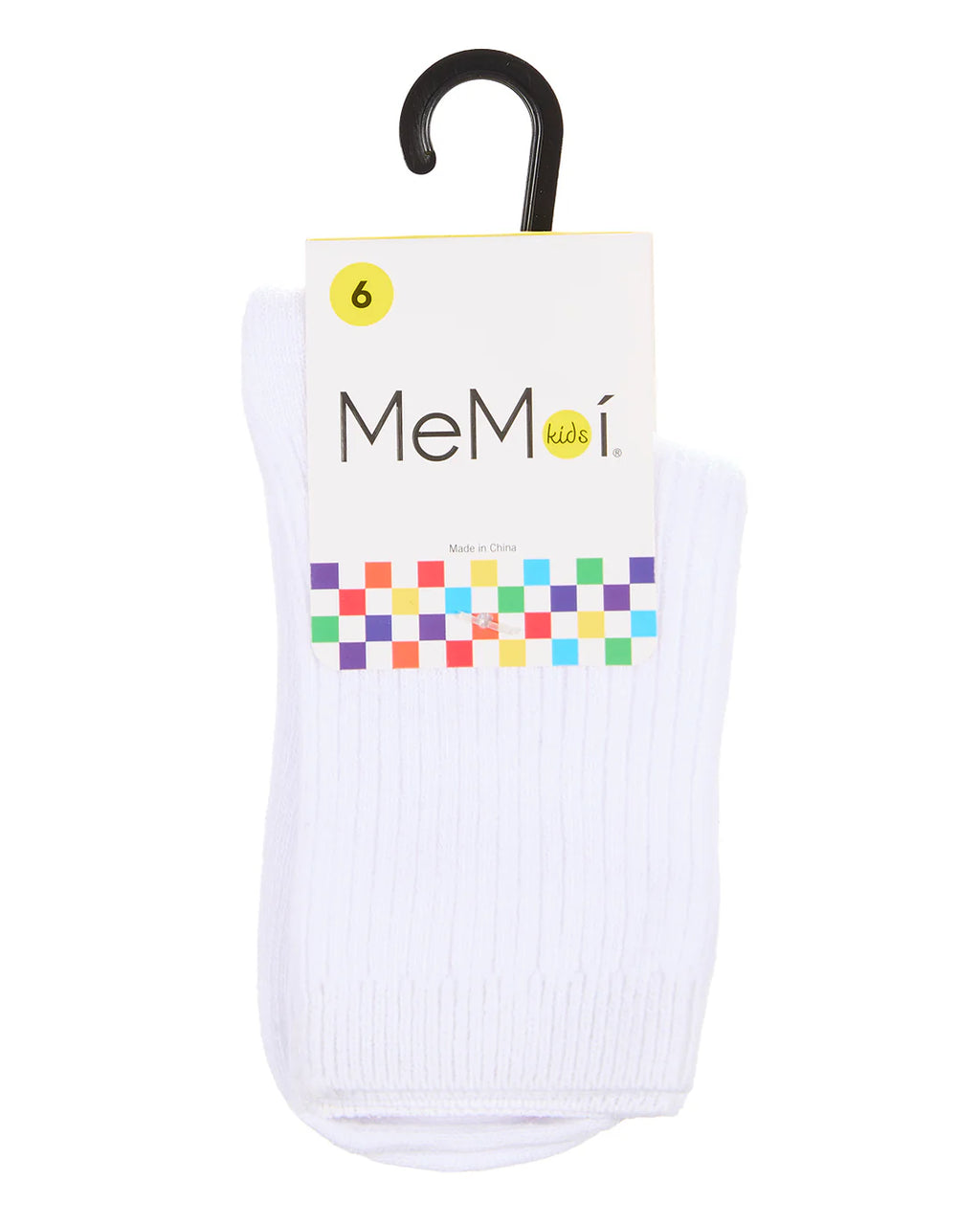 Memoi Thin Ribbed Crew Sock MK - 5204