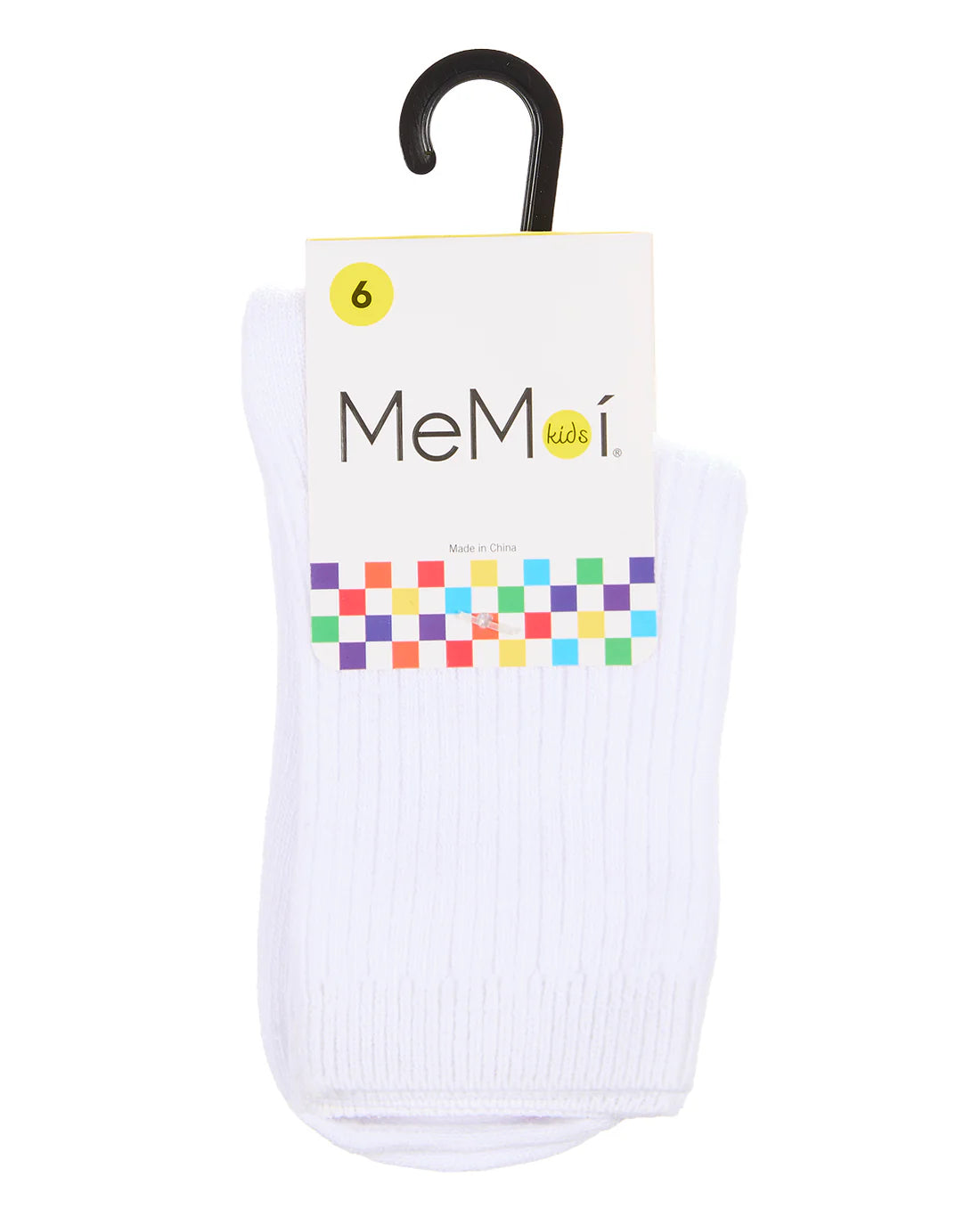 Memoi Thin Ribbed Crew Sock MK - 5204