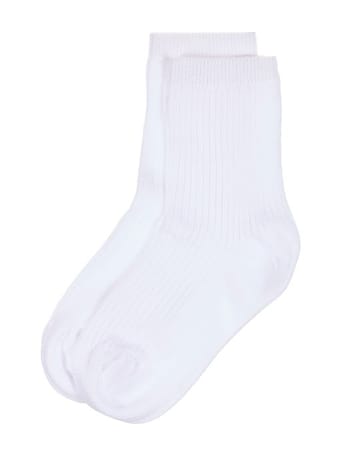 Memoi Thin Ribbed Crew Sock MK - 5204