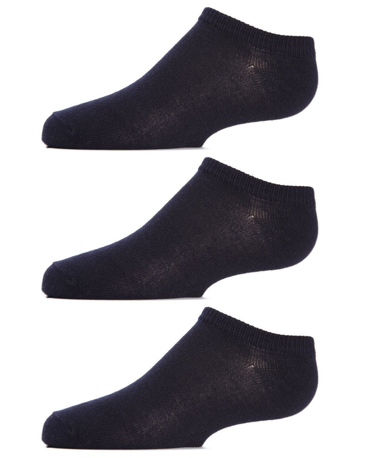 Memoi Kids Low Cut Cotton Blend Socks 3-Pack MK - 555