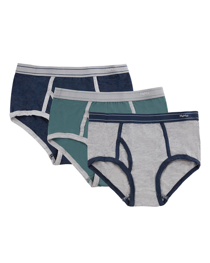 Memoi Boys Soft Cotton Blend Briefs 3 Pack