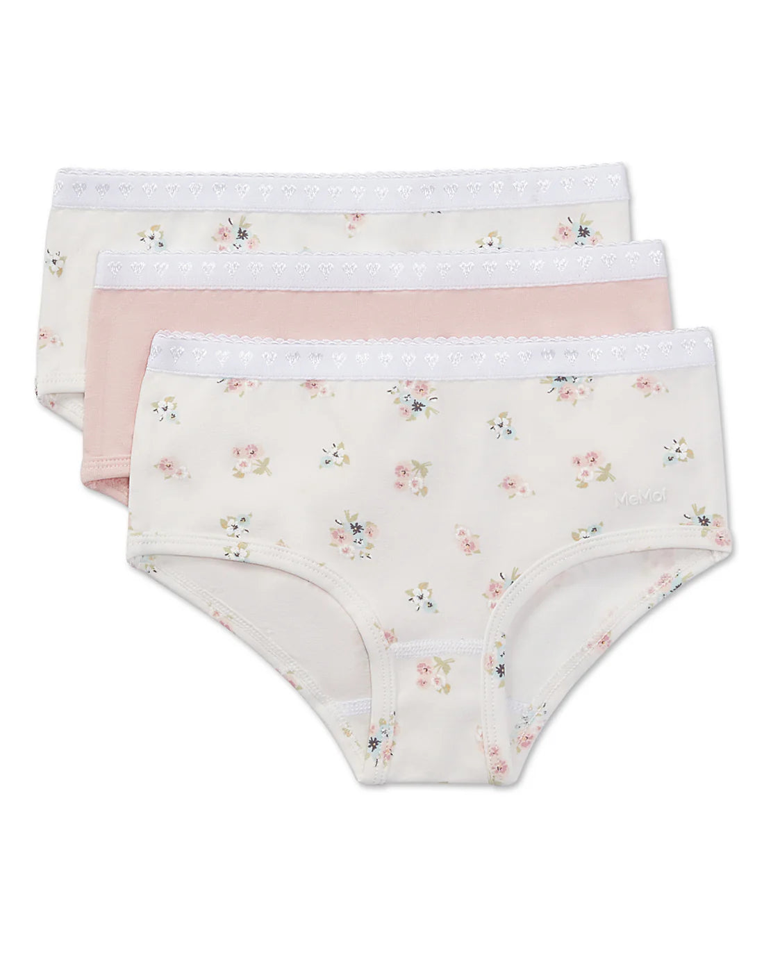 Memoi Girls 3 Pair Pack Ditsy Floral Multi Briefs - Mku1101