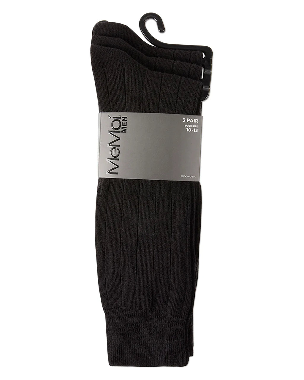 Memoi Ribbed 3 Pair Pack Men's Socks MM 450