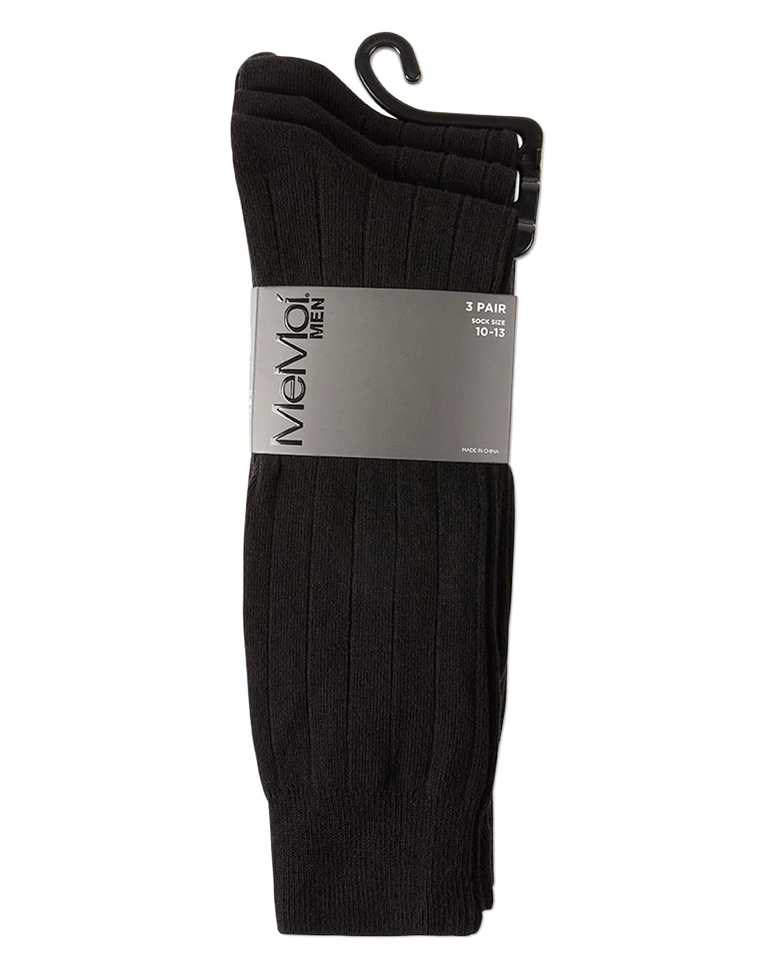 Memoi Ribbed 3 Pair Pack Men's Socks MM 450