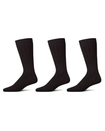 Memoi Ribbed 3 Pair Pack Men's Socks MM 450