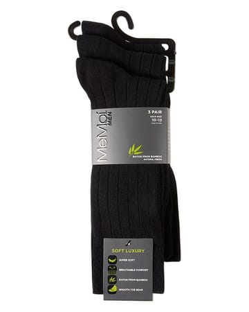 Memoi Bamboo Men's Ribbed pair Pack Socks MM 460