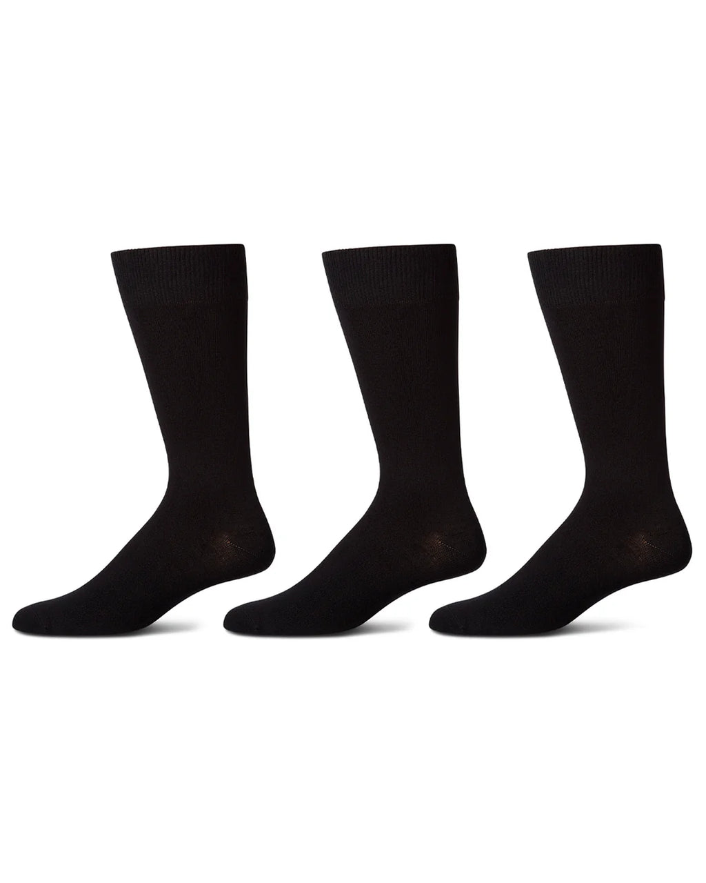 Memoi Bamboo Men's Flat Knit 3 Pair Pack Socks MM 461