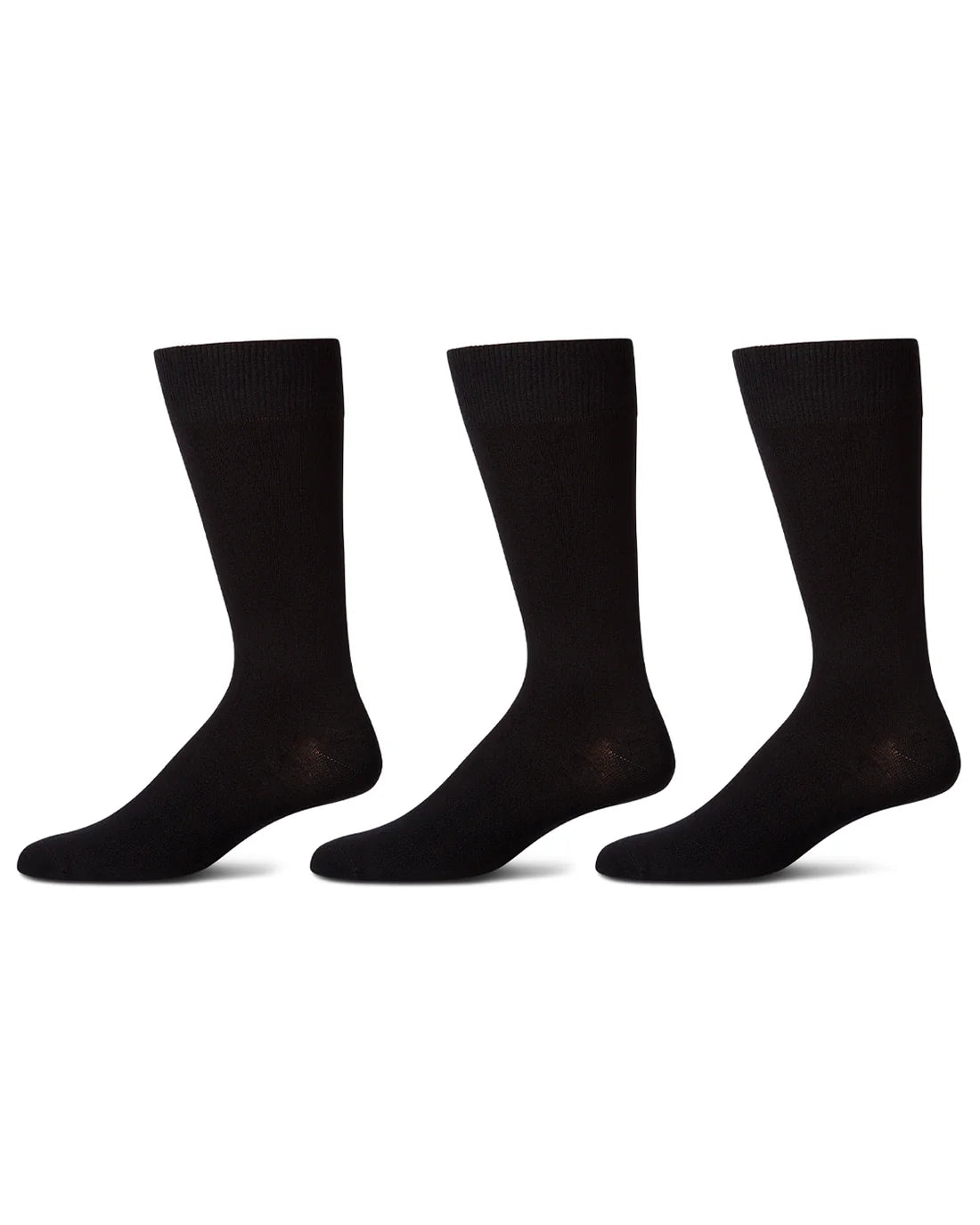 Memoi Bamboo Men's Flat Knit 3 Pair Pack Socks MM 461