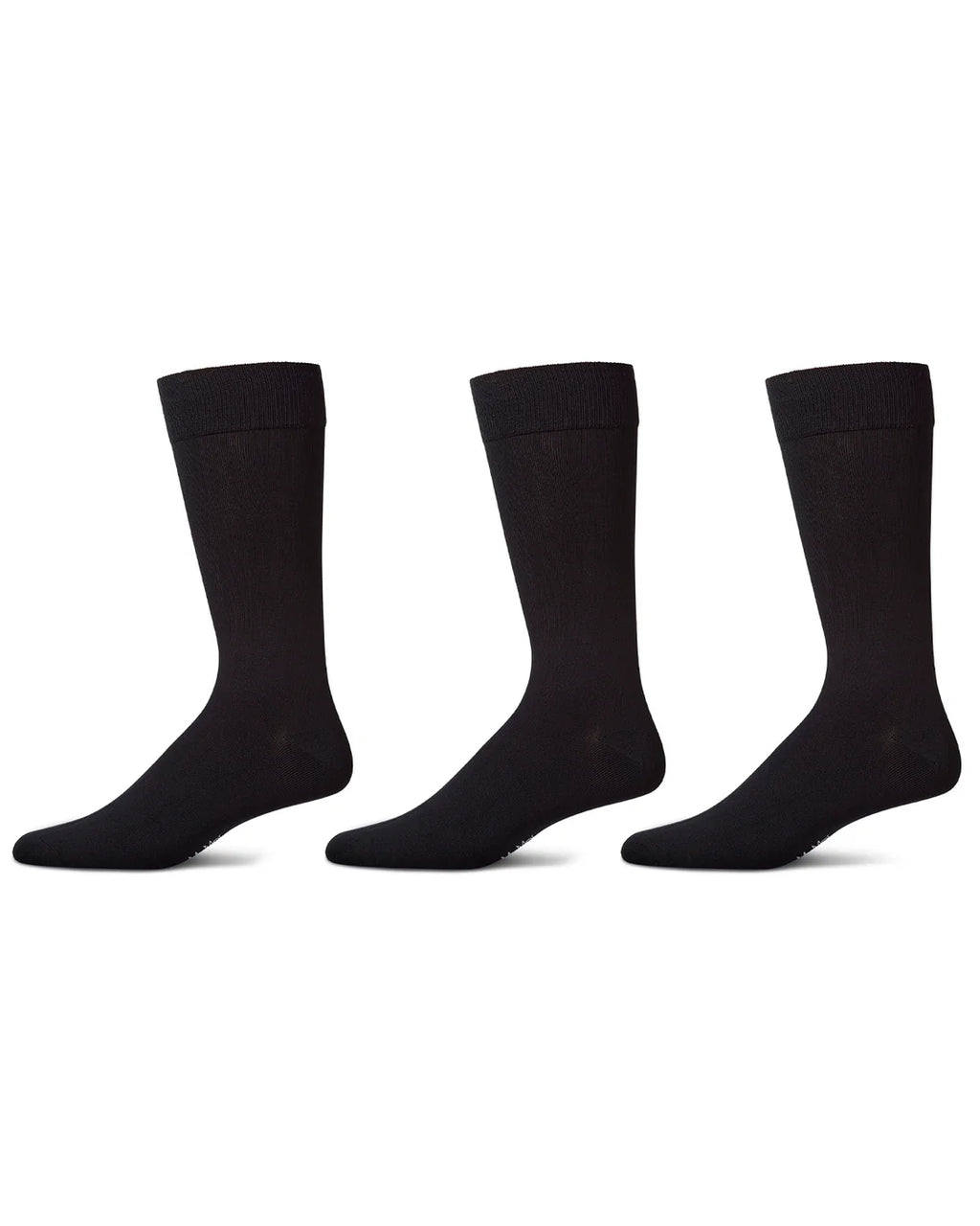 Memoi Flat Knit 3 Pair Pack Mens Mercerized Cotton Socks MM 470