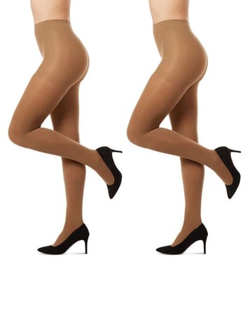 Memoi Womens Microfiber Opaque Control Top Tights - Mo-646
