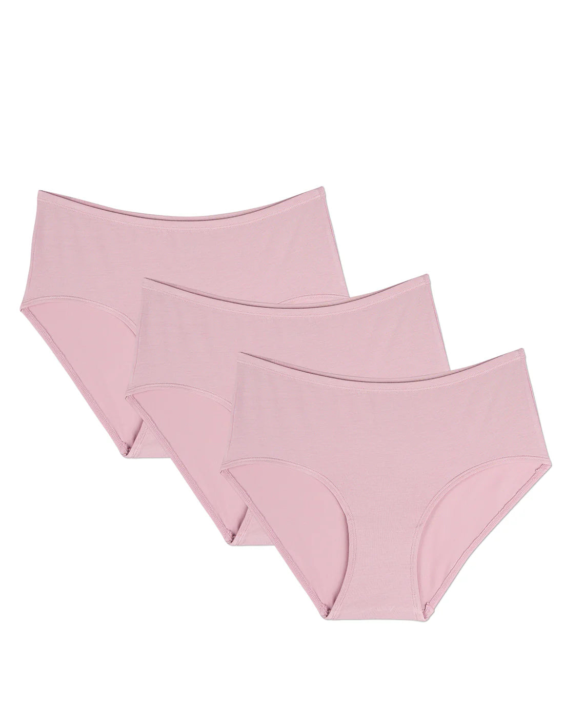 Memoi 3 Pair Women's Luxe Modal  Brief Panties MU - 1053