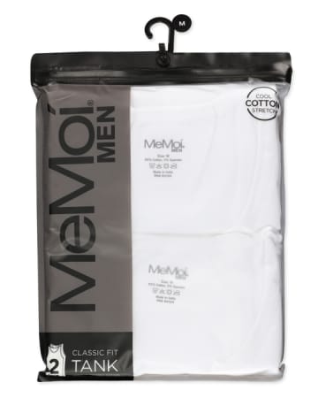 Memoi Mens Tank 2 Pair Pack MU 8000