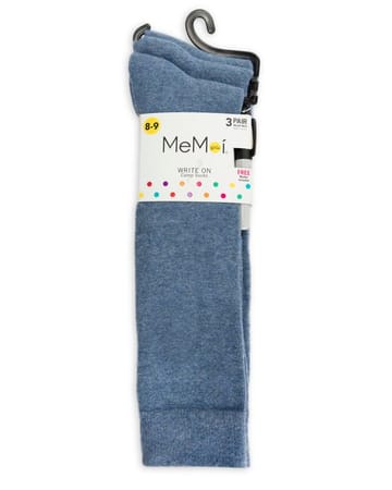 Memoi Girls Write-on Camp Socks with Marker 3 Pack - Promo 710