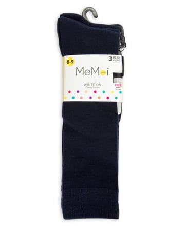 Memoi Girls Write-on Camp Socks with Marker 3 Pack - Promo 710
