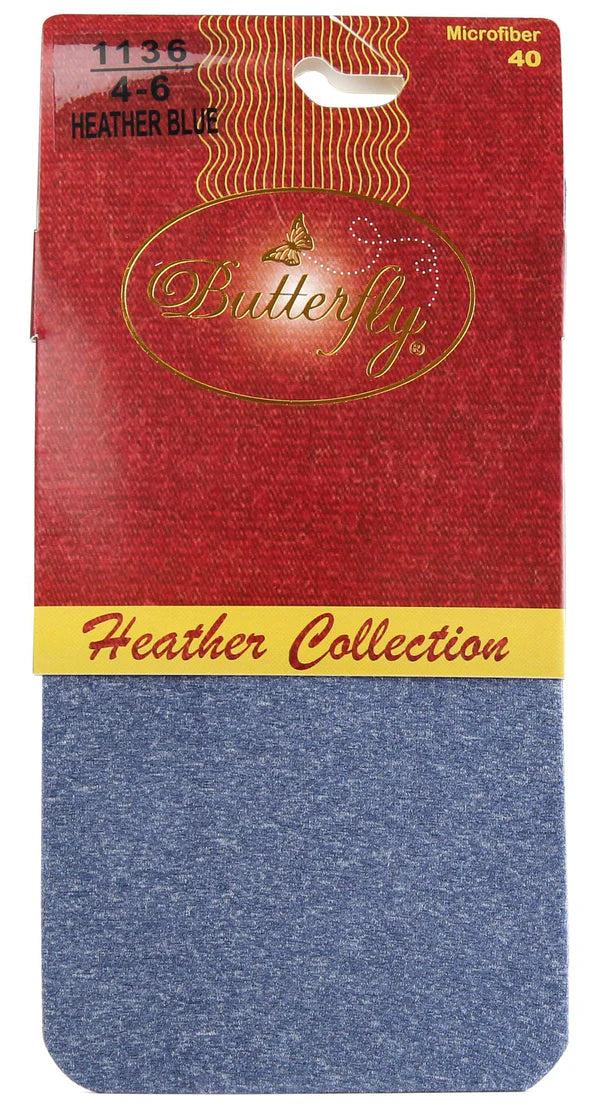 Butterfly Microfiber Heather Girls Tights 40 Denier Style: 1136