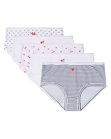 Spot On Sweet Heart 5 Pair Pack Girls Panties SP 4005