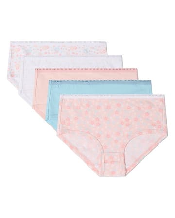 Spot On Floral Multi 5 Pair Pack Girls Panties SP 4007