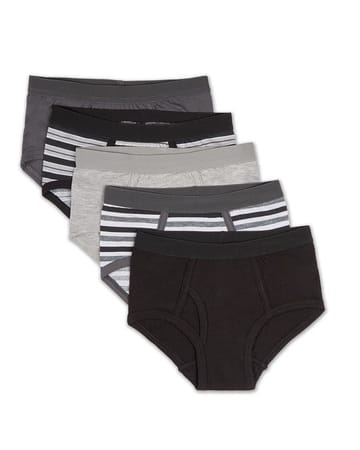 Spot On Solids & Stripes 5 Pair Pack Boys Briefs SP 6000